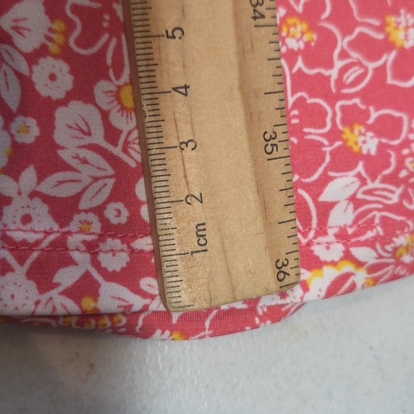 Christopher & Banks Floral Dress Medium Pink Yellow Short Sleeve Stretch Casual - Picture 12 of 12